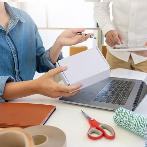 Mebrudy 6X4X2 Inches Shipping Boxes Pack Of 25, White Small Corrugated Cardboard Box For Mailing Packing Literature Mailer thumb #5