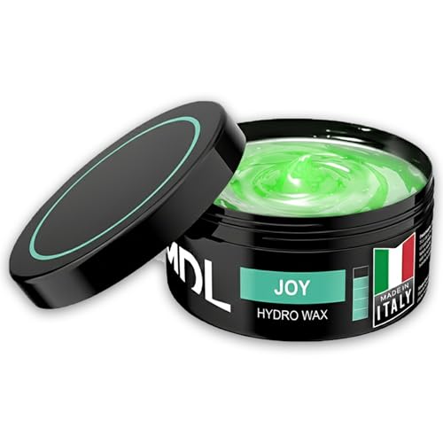 MY DE LUCA Hydro Hair Wax for Men, Water-Based Hair Wax Stick for Strong Hold and Wet Look Finish, Alternative to Gel Pomade, Alcohol Free Hair Care Product with Shiny Finish, Made in Italy, 100 ml