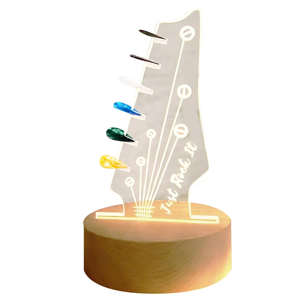 Akfldms Guitar Pick Display, Pick Storage Rack,for Acoustic Electric Ukulele Violin Round Base