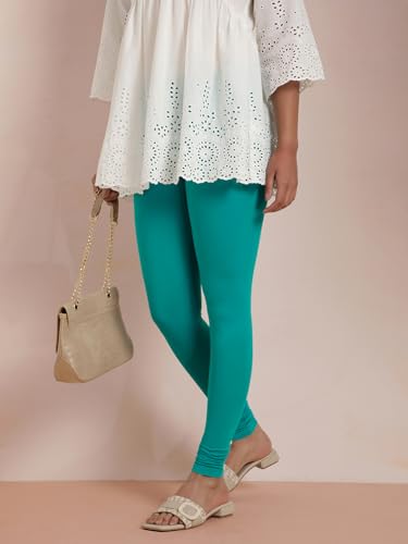 Image of TWIN BIRDS Tailored Cut and Classic Fit Super Stretchable Elastane Fabric Churidar Leggings for Women