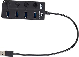 FUOYLOO 4 Usbアダプター Usb 3.0 スプリッター Usbポート Usb デバイス コネクタ Usbスプリッタ Usb ハブ 知的 Usbハブ 12a