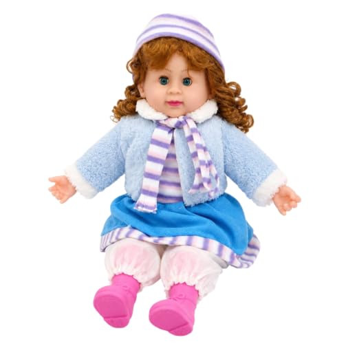 Image of SHAKTISM Poem Doll Small Singing Songs Doll - 50 cm Big Size Musical Plush Soft Doll with Sound, Cute Clothing Doll Toy for Kids & Toddlers, Gift for Girls Age 1-6 Years (Blue)
