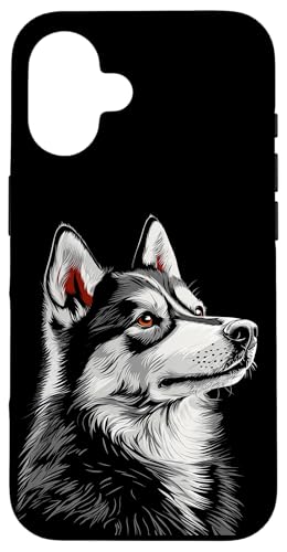 Siberian Husky Retro Case for iPhone 16