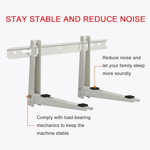 Support mural pour climatiseur mini split réglable en acier galvanisé de 40 à 65 cm - 6