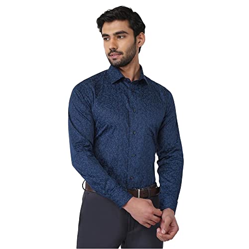 Image of blackberrys Printed Cotton Slim Fit Mens Shirt
