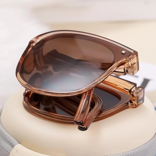 Image of Foldable Sunglasses with UV Protection & Pockets Men & Women Sunglasses with cute cover