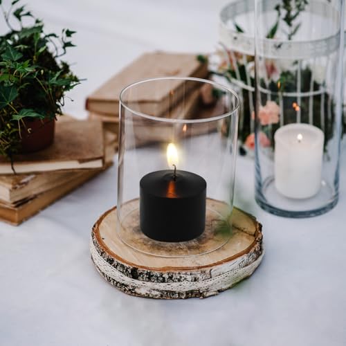 black votive candles 9 packs unscented small votives for halloween wedding holiday party home 8 hour 1534 d x 12534 h