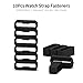 SHUAIGUO 10 Stück 18mm Silikon Ersatz Sichere Ringe Uhrenarmband Verschlüsse Band Keepers Strap Loops Kompatibel mit Garmin Watch, Weiß