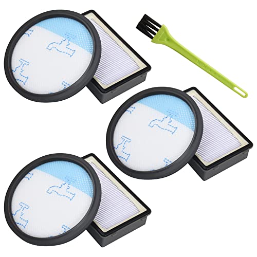 DrRobor 3 Lot Filtres pour Rowenta Compact Power Cyclonic RO3731EA RO3718EA RO3753EA, Filtre HEPA de Rechange Accessoires pour Rowenta / Moulinex / Tefal Compact Power Cyclonic Aspirateur, ZR005901