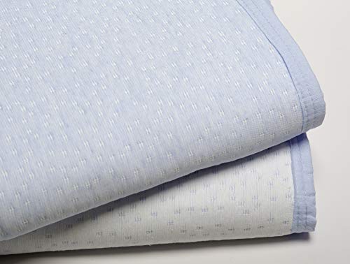 NORA HOME Colcha Verano de Pique Azul Cielo Cama 90 Reversible. Cubrecama Bouti Capa de Entretiempo - Van Gogh II