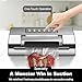 2025 Upgraded Precision Fast-Vacuum Sealer, LIWUNON Commercial Full Automatic Food Vacuum Sealer Machine, Double Heat Seal, Built-in Cutter&Bag Storage, Powerful Food Vacuum Saver, 2 Bag Rolls&hose