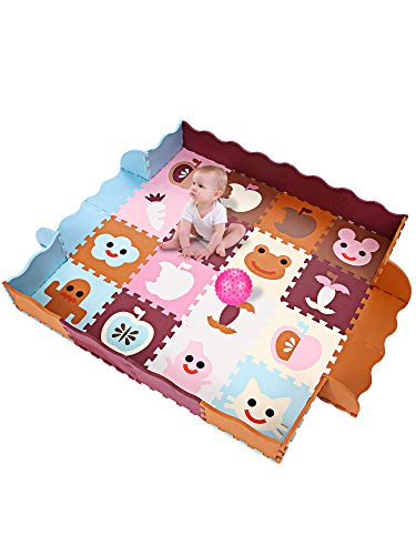 Preisvergleich Produktbild OUTCAMER Spielmatte Baby Puzzlematte eco Krabbelmatte Puzzle Schaumstoffmatte Babymatte Spielmatte Eva Matte für Baby 40 Stücke