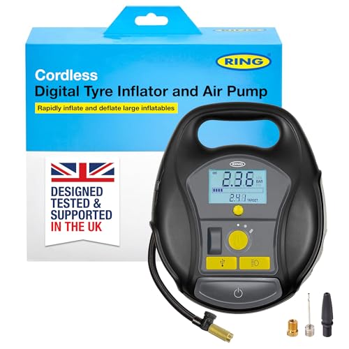 Image of RING TYREINFLATE GO 6 Cordless Tyre Inflator Air Compressor & Air Pump - Perfect for Leisure Activities