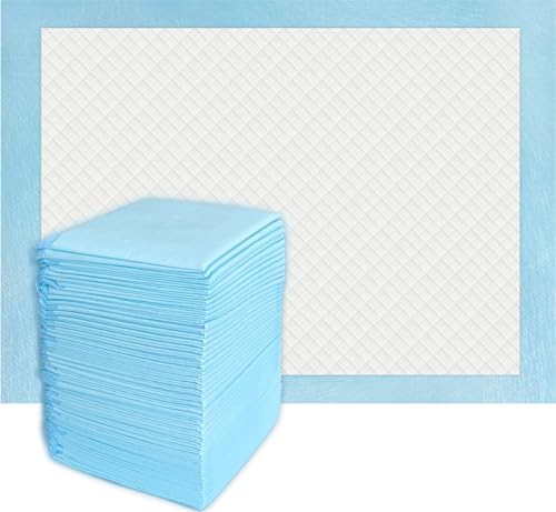 50 Count Super Absorbency Disposable Underpads, Leakproof Quick Drying Disposable Pads for Baby, Puppy and Adults, Disposable Changing Pads for Baby, Disposable Diaper Changing Pads, 17” x 13”