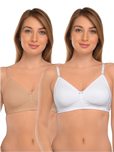 Image of DAISY DEE Women's Girls Cotton Non-Padded Wirefree Seamless Full Coverage Comfortfit Everyday Use T-Shirt Bra - NDSZN