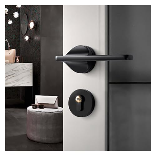 Serrure de porte intérieure de chambre à coucher silencieuse dorée - 6