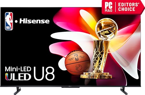 Hisense 55-Inch Class U8 Series Mini-LED ULED 4K UHD Google Smart TV (55U8N, 2024 Model) – QLED, Native 144Hz, Full Array Local Dimming, Game Mode Pro, Alexa Compatibility