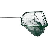 Pond H2o 12 Inch Aquarium Fish Net with Stainless Steel Handle, Soft Nylon, Fish Safe