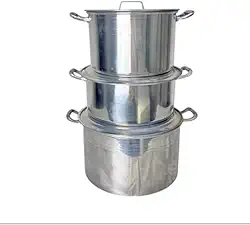 Kit Panelas de Alumínio para Feijoada Jogo de Panela 3 peças Kit Feijoada Caçarola Grande