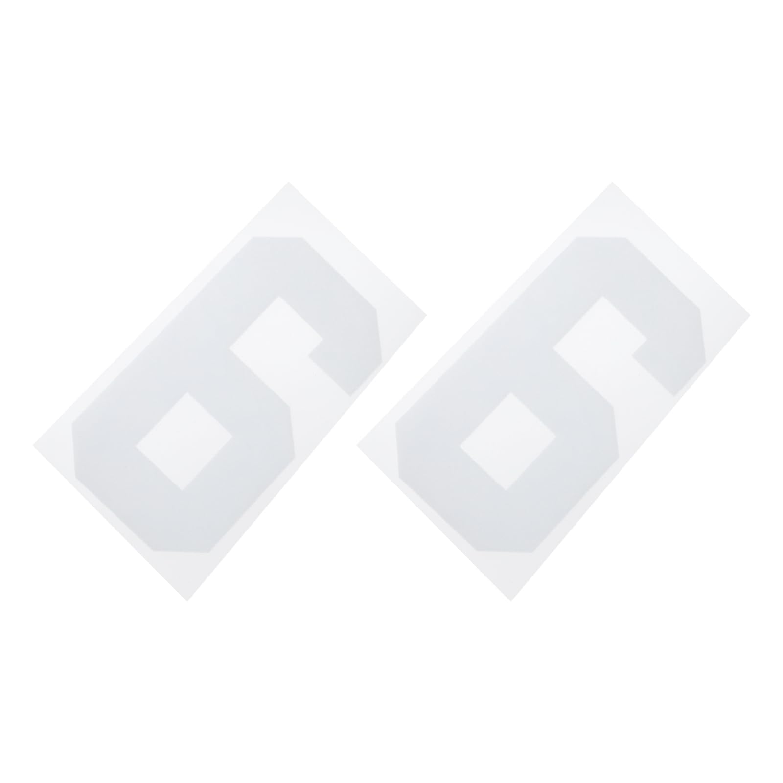 sourcing map 2 Pcs Iron on Numbers, 8 Inch T Shirt Heat Transfer 6 Number Patches Iron on Numbers for Jersey Clothing Team Uniform Sports T Shirt Football Basketball Baseball (White)