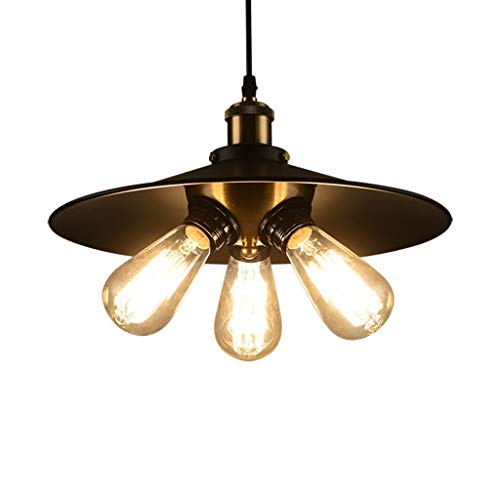 Plafonnier industriel américain rétro 3 bouteilles luminaire bar zinc