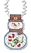 Janlynn Cross Stitch Kit, Snowman with Candy Cane