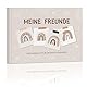 BIROYAL Freundebuch Kindergarten Mädchen 120 Seite | Regenbogen Design | Schulfreundebuch Geschenk zur Einschulung | Meine Freunde | Freundschaftsbuch zum Ausfüllen für Kindergarten, Grundschule