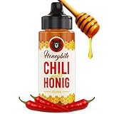 Honeybite Hot Honey - 100% natürlicher Premium Chili Honig für Pizza & mehr | Glutenfrei | 340 Gramm