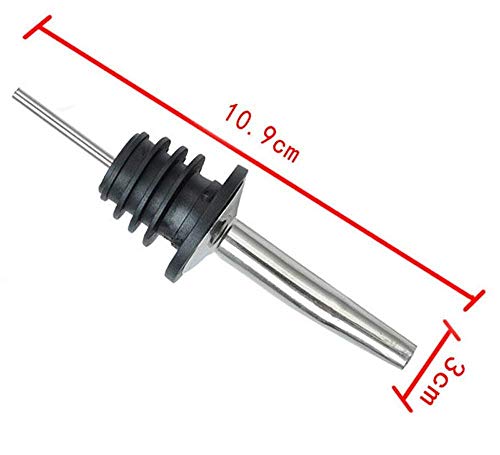 Image of BIRDBRID Stainless Steel Jigger with Precision Bottle Pourer Barware Accessories Bar Accessories Barware Essentials Cocktail Jigger Silver Finish 30ML and 60ML Pack of 2 pcs Set