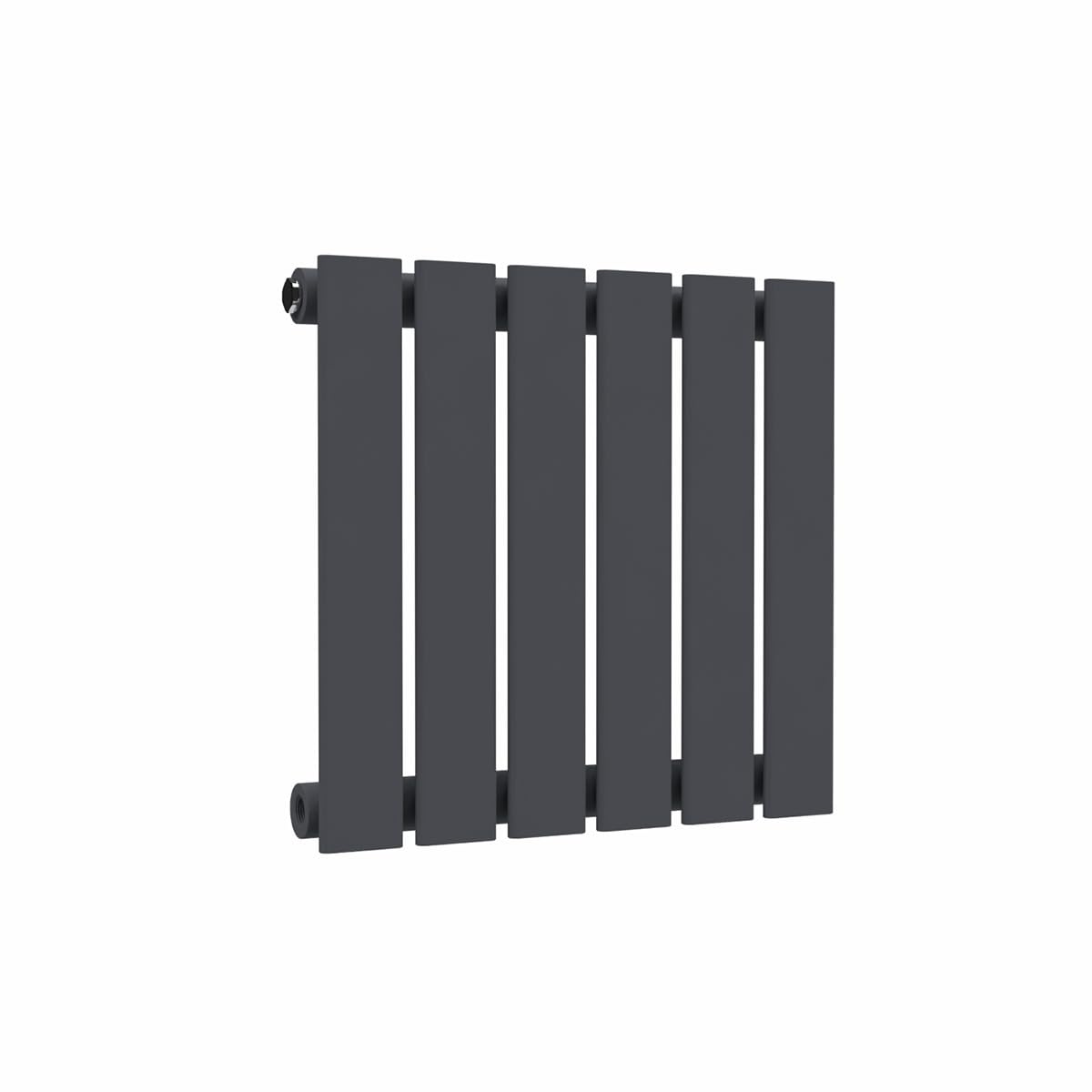 Lux Heat Anthracite Grey Flat Horizontal Single Panel Designer Radiator 400Mm (H) X 420Mm (W)