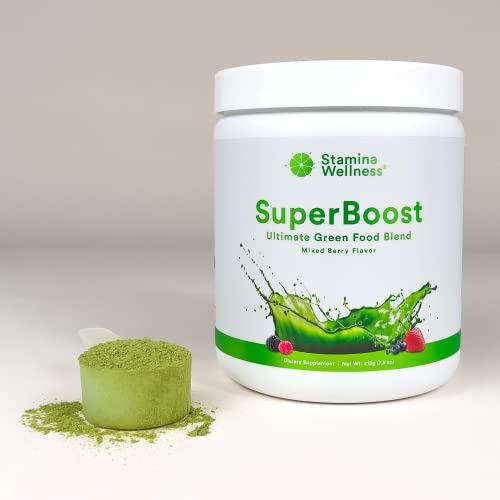 Stamina Wellness Superboost Ultimate Raw Amazing Green Superfood Powder With 47 Nutrient-Packed Nutritional Ingredients In 9 Key Blends For Daily Core Greens #TOP4
