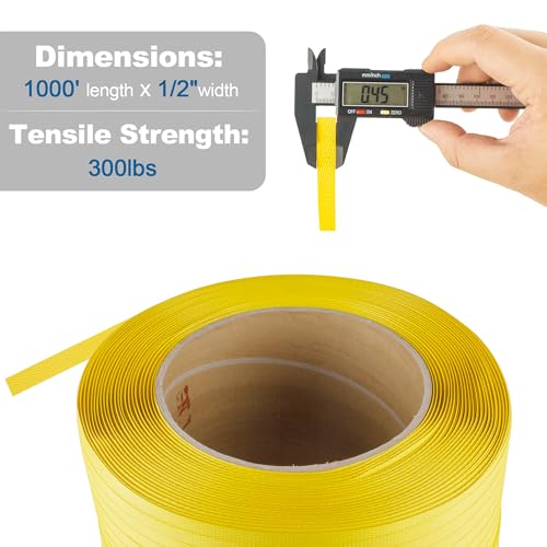 Djsunpacking Banding Strapping Kit Pallet Packaging Strapping Tool Set With 1000' Length X 1/2 Inch Wide Pp Strapping Banding,100 Metal Seals thumb #5