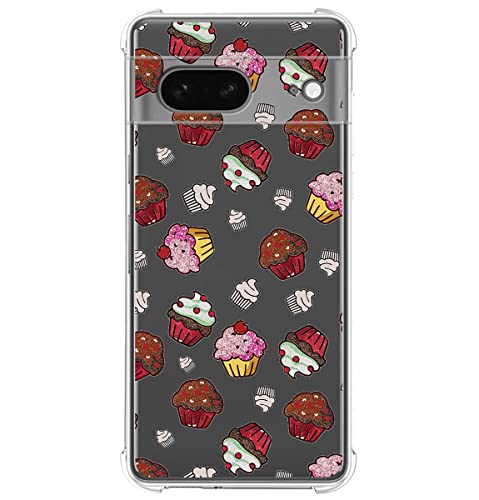 Cover Silicone Anti Colpi Per Google Pixel 7 5G Disegno Muffin Disegni
