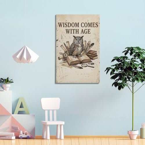 Toile Chouette et Forêt Rustique - Solution Déco Murale pour Réchauffer vos Pièces