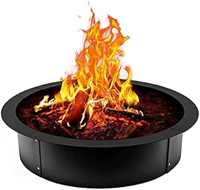 Fire Pit Ring 42-Inch Outer/36-Inch Inner Diameter Cooking Fire Ring Insert for Fire Pits DIY Campfire Liner Portable Wood Burning Ring,42x36x10 Inch