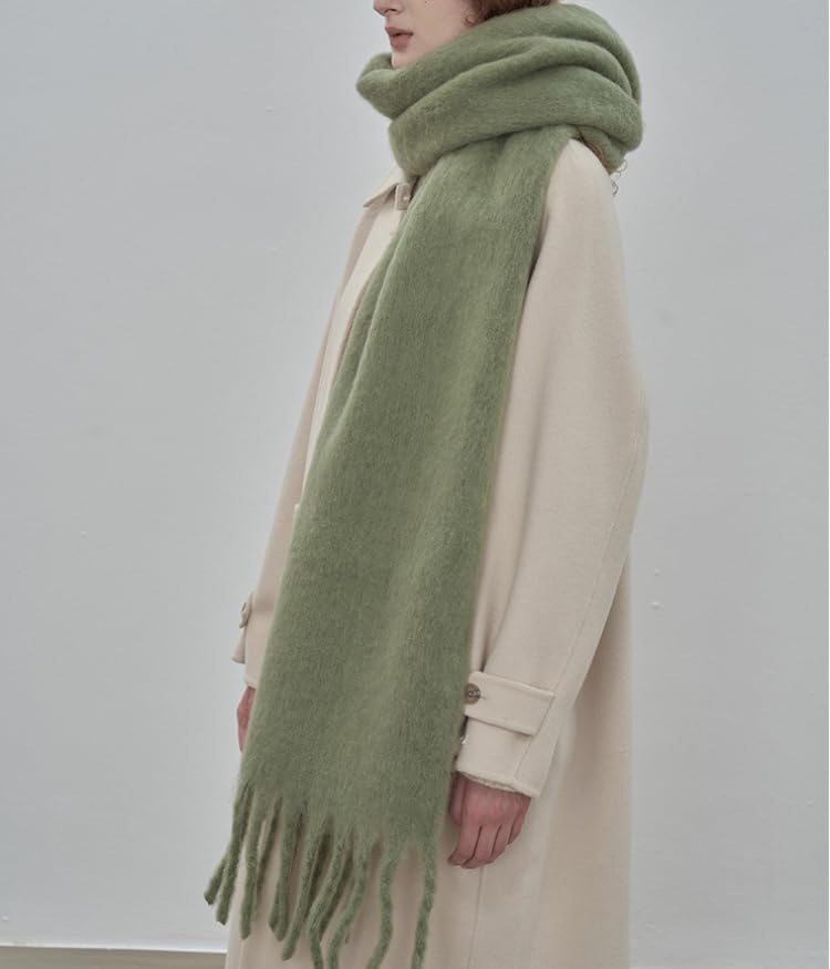 Women Chunky Scarf, Soft Warm Winter Scarf for Cold Weather, Christmas Blanket Scarves Pashmina Shawl Wrap - Image 3