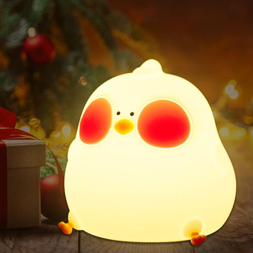 Anywin Cute Chicken Lamp, Chick Night Light for Kids with 7 Colors Change & Timer & Dimmer & Rechargeable for Room Decor, Chick Gifts for Birthday, New Born for Babies Boys Girls Women