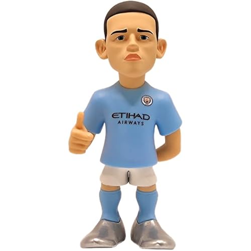 MINIX COLLECTIBLE FIGURINES – Phil Foden, Official Manchester City, Sports Collectable 12 cm Figurine, Unique Soccer Gift for All Ages, Football Stars