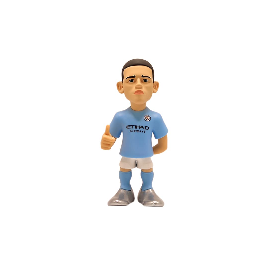 MINIX COLLECTIBLE FIGURINES – Phil Foden, Official Manchester City, Sports Collectable 12 cm Figurine, Unique Soccer Gift for All Ages, Football Stars
