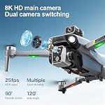 Neuf K19 MAX GPS Drone Professionnel 4K Caméra aérienne FPV Brosse Éviter l'obstacle avec grand écran télécommande pliant Drone, batterie double