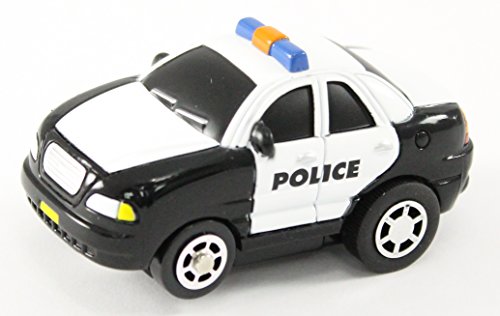 Puzzle Track Play Set - Battery-Operated Toy Vehicle & Floor Puzzle Play Mat - 16 Pc Sets - Police Car Themed Vehicle - Interchangeable Tracks - Create Up to 50 Combinations - by Ideas In Life - Thumbnail 7
