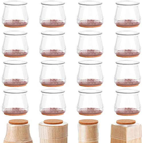 Protectores de Suelo para Patas de sillas (16 Piezas), Tapas para Patas de sillas con Parte Inferior de Fieltro de Silicona para Proteger Suelos de Madera Dura, de Mata1 Cover