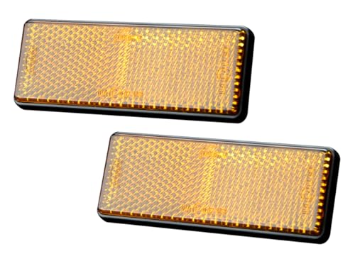 Amazon | 汎用 リフレクター アンバー オレンジ 両面テープ 貼り付け