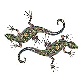 BRIGHTFUFU ヤモリステッカー 2枚セット PVC製 耐久性ある面白いデザイン 車 荷物ケース ホームステッカー用 車用アクセサリー