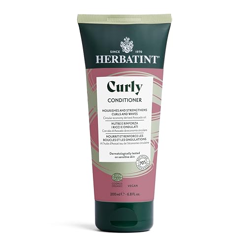 Herbatint Curly Conditioner Acondicionador Bio para Rizos - 200 ml | Nutritivo específico para Cabello Rizado o Ondulado, Certificado Ecocert | Fórmula Exclusiva, 99% Ingredientes Naturales, Vegano