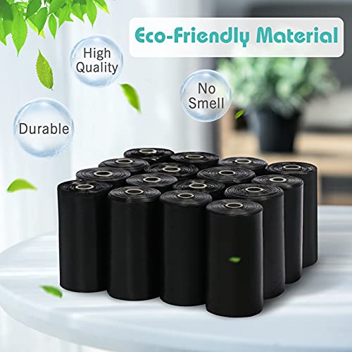 Petshome Dog Poop Bags, Dog Waste Bags [Extra Thick][Leak-Proof] Eco-Friendly 16 Rolls, 240 Bags Black #TOP2