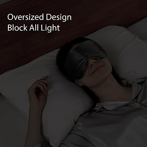 Silk-Eye-Sleeping-Mask-Travel-Mask-Eye-Covers-for-Sleeping-Organic-sleep-mask-Real-Adjustable-Band-and-Luxury-Travel-Bag-Black