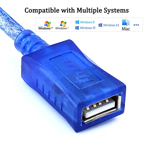 Dtech 15 Feet Usb 2.0 Extension Cable Usb A Male To A Female Cord - 5 Meters - Blue #TOP1