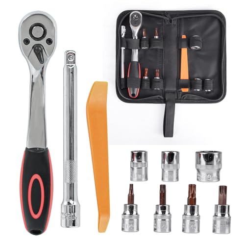 Hardtop Door Removal Tool Kit Compatible with Jeep Wrangler JK JKU JL JLU JT Gladiator Unlimited Sport Sahara Rubicon X Torx Tools Set Socket for Removal of Door/Roof/Spare Tire/Other Hardware Devices