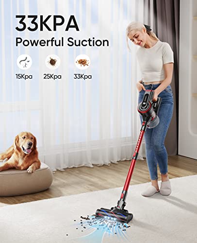 Wlupel Cordless Vacuum Cleaner, 33Kpa Stick Vacuum Cleaner, 400W Powerful Handheld Vacuum With Led Touch Display, 55Mins Runtime For Pet Hair, Carpet And Hardwood Floor(Hero 8 Pro) #TOP1